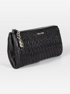 Miu Miu Crystal Charm Matelassé Clutch – Black