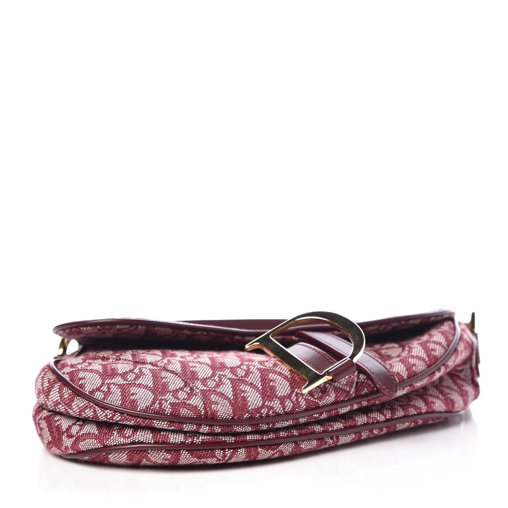 Christian Dior Monogram Saddle Bag – Burgundy