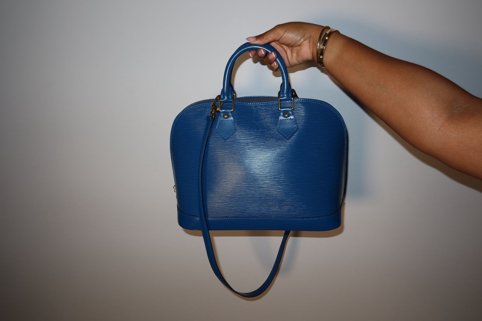 Louis Vuitton Alma PM in Blue Epi Leather
