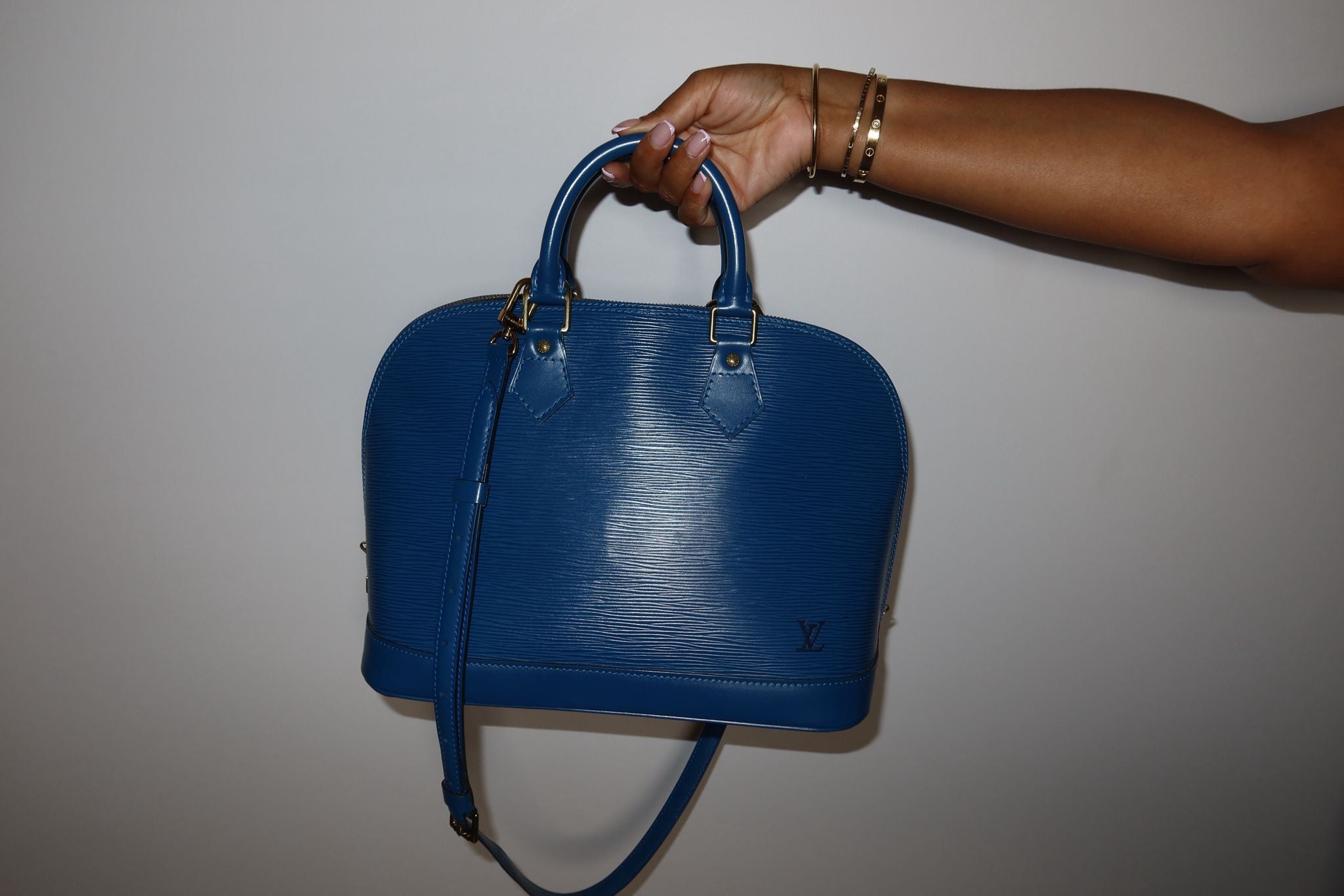 Louis Vuitton Alma PM in Blue Epi Leather