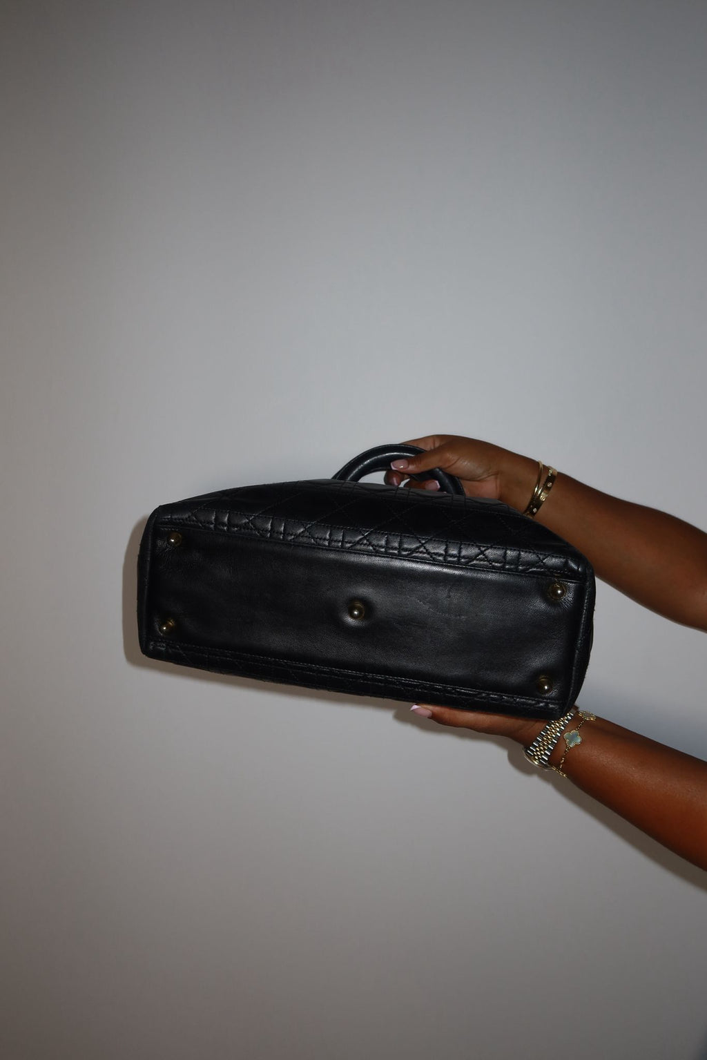 Christian Dior Lady Dior Medium in Black Cannage Lambskin