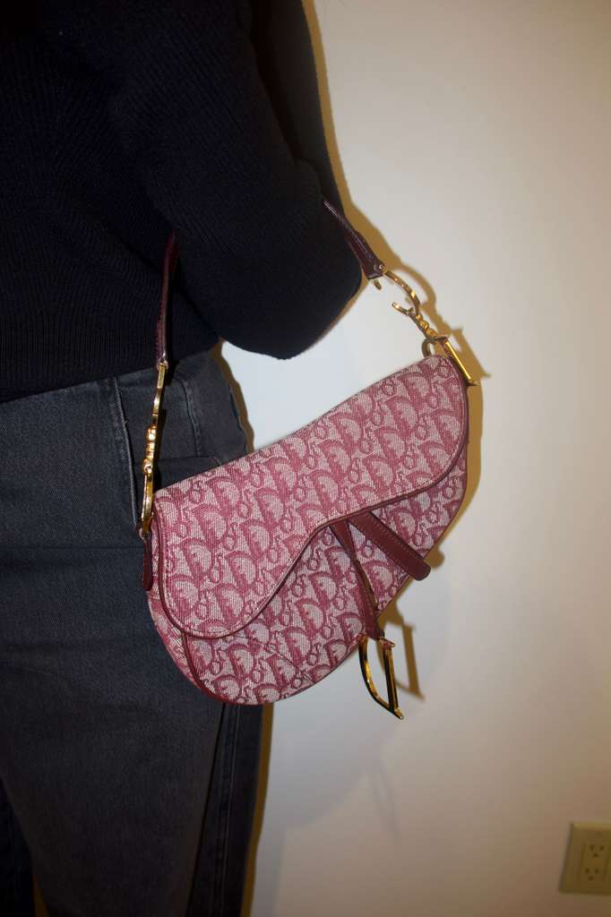 Christian Dior Monogram Saddle Bag – Burgundy