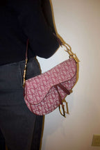 Christian Dior Monogram Saddle Bag – Burgundy