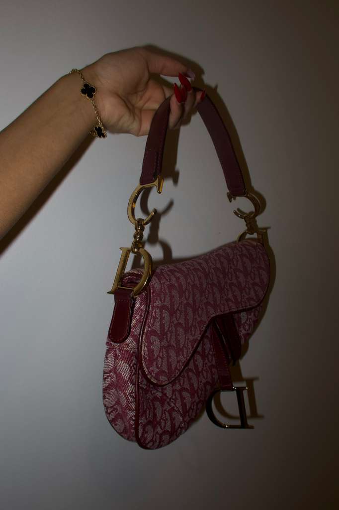 Christian Dior Monogram Saddle Bag – Burgundy